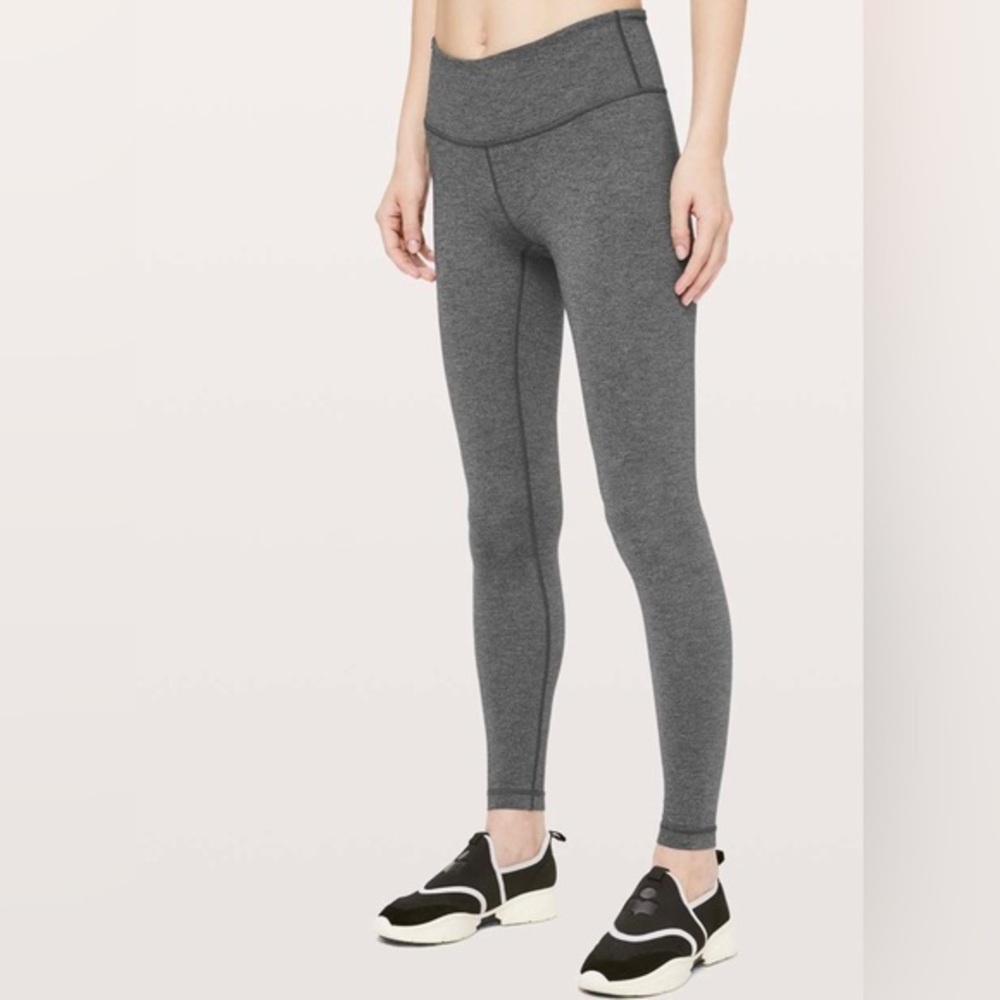 Lululemon Wunder Under Low-Rise Leggings, Charcoal Gray, Size 6